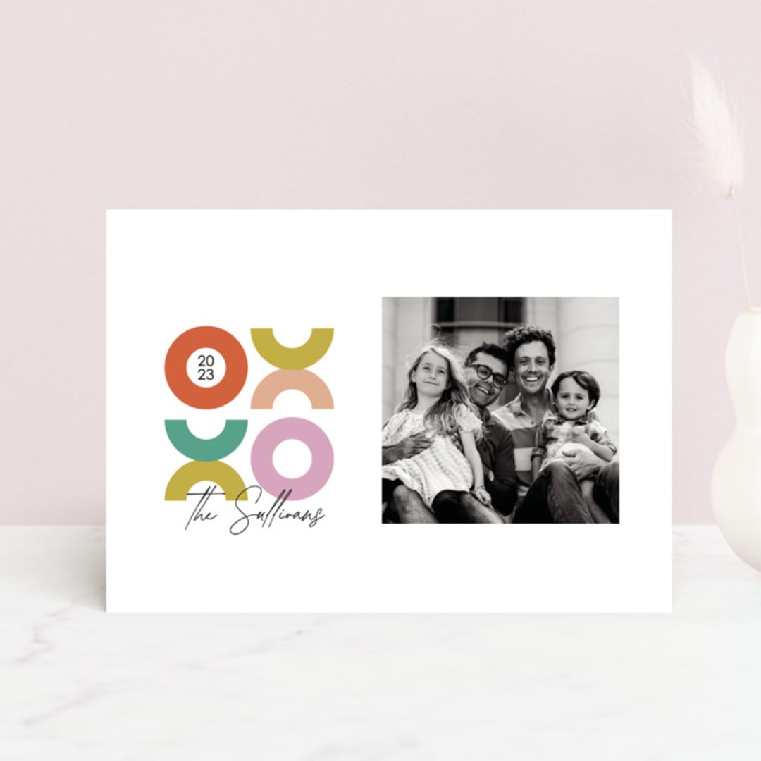 "Abstract xoxo" - Valentine's Day Cards in Fruit Salad by Hudson meet Rose - Front
