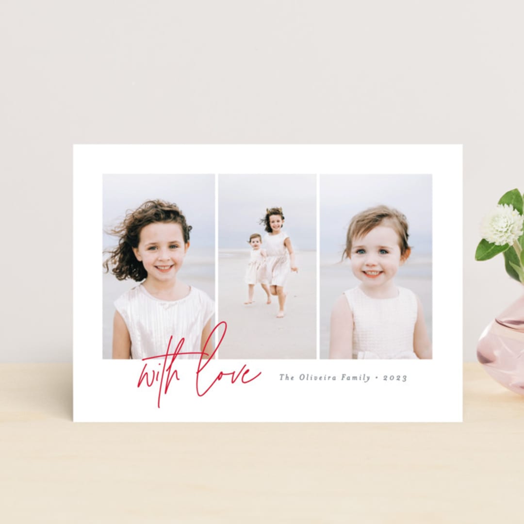 "Clarity" - Valentine's Day Cards in Strawberry by Ana Sharpe - Front