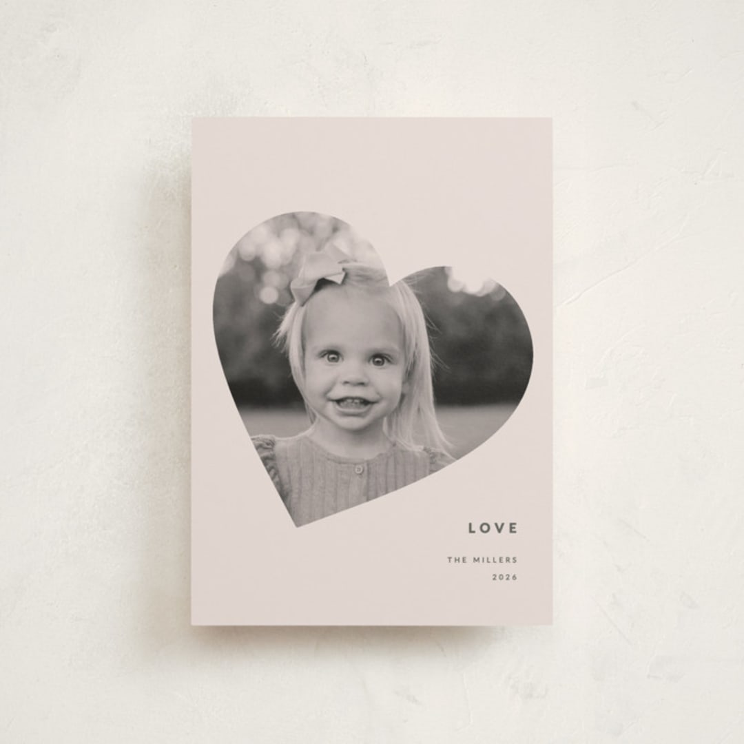 "minimal" - Valentine's Day Cards in Rose by Sumak Studio - Front