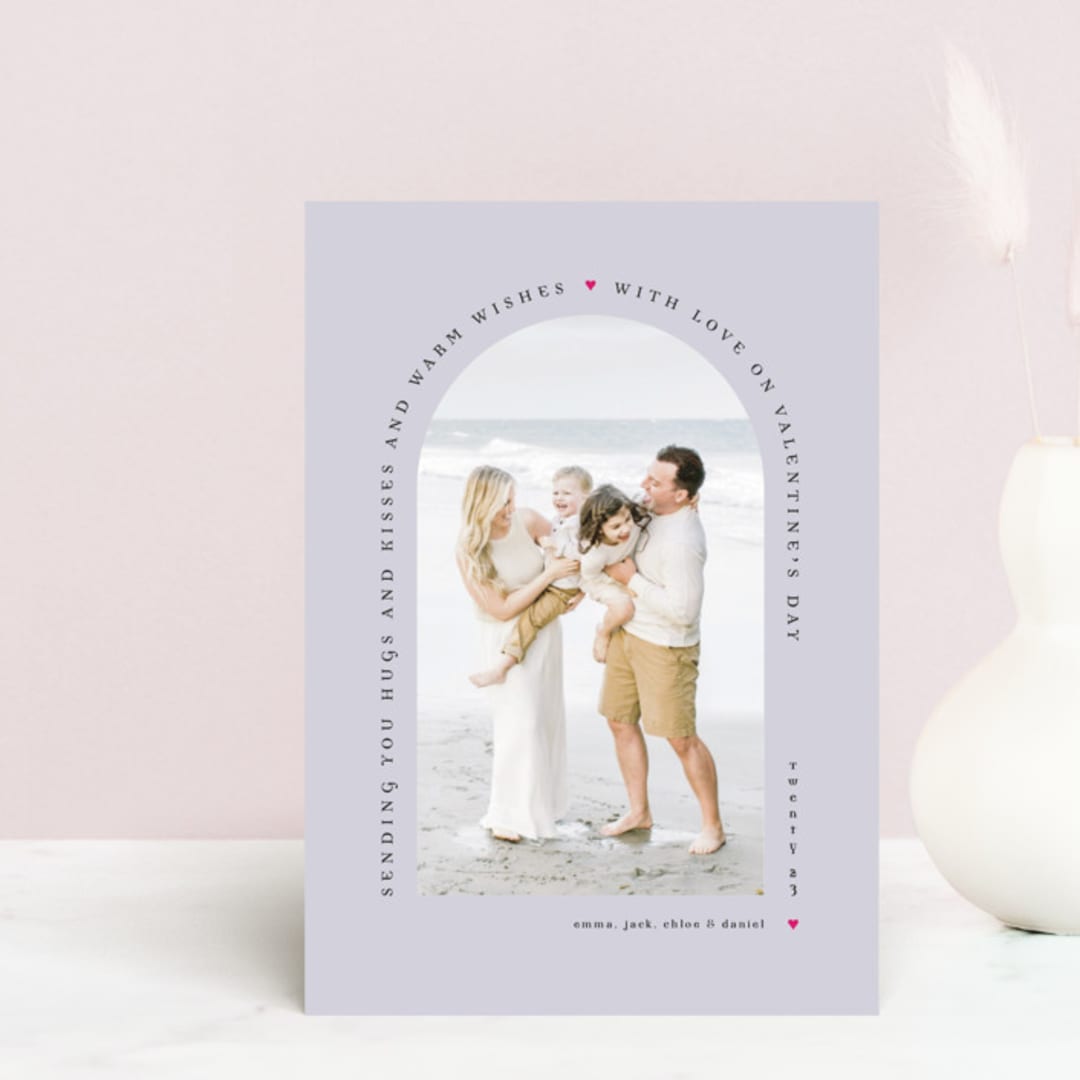 "Lovely Arch" - Valentine's Day Cards in Lavender by Mary Kay Garttmeier - Front