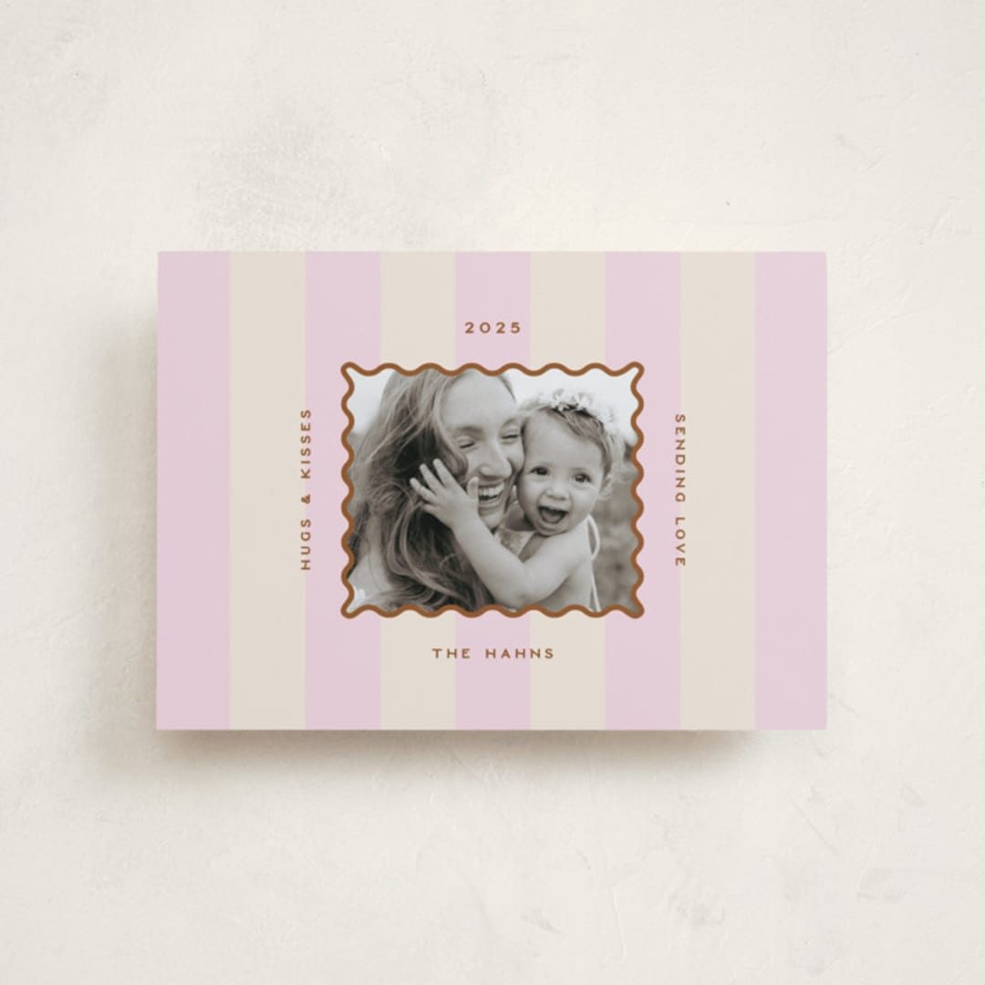 "wavy frame" - Valentine's Day Cards in Blush by Ellen Schlegelmilch - Front