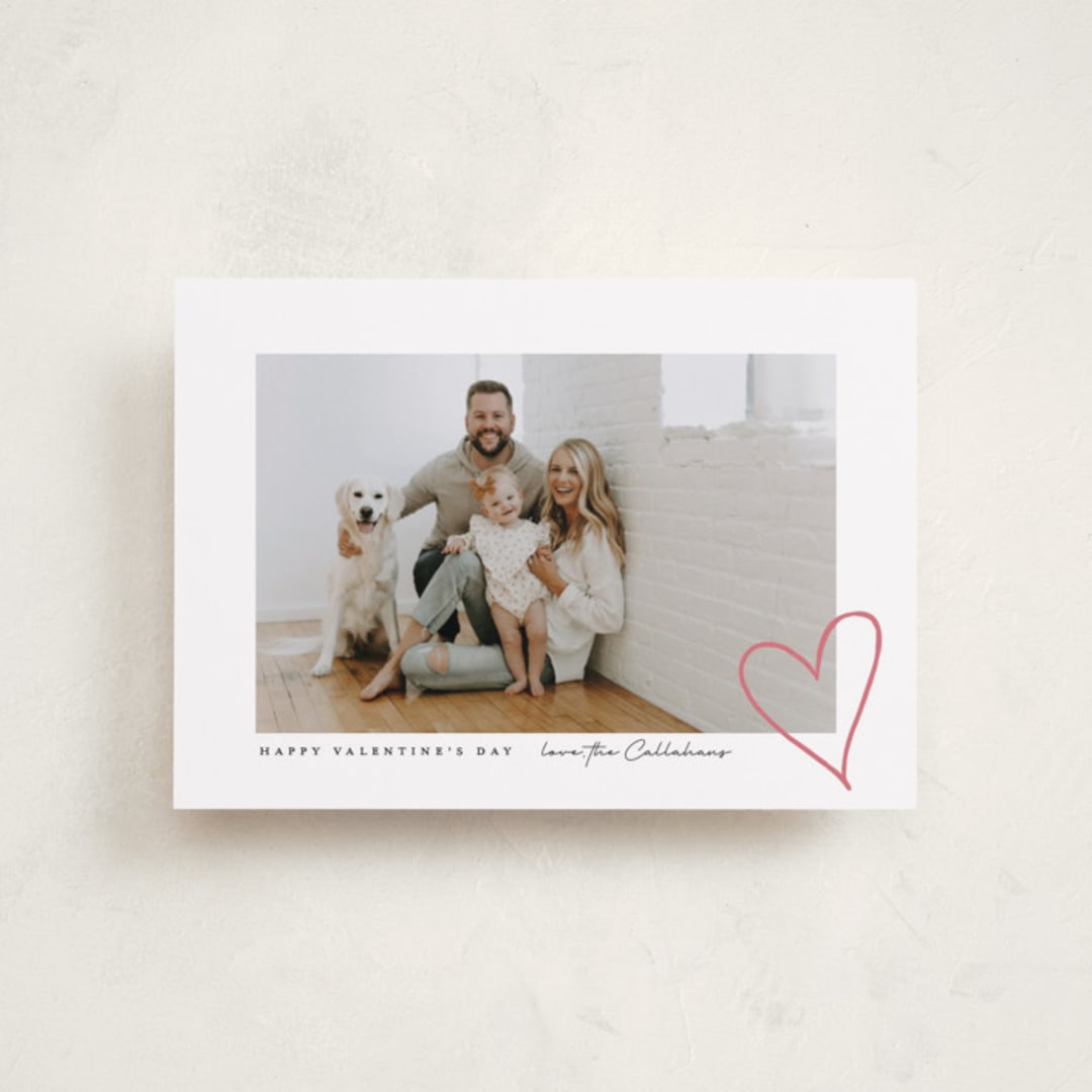 "Corner Heart" - Valentine's Day Cards in Opal by Emily Betts - Front