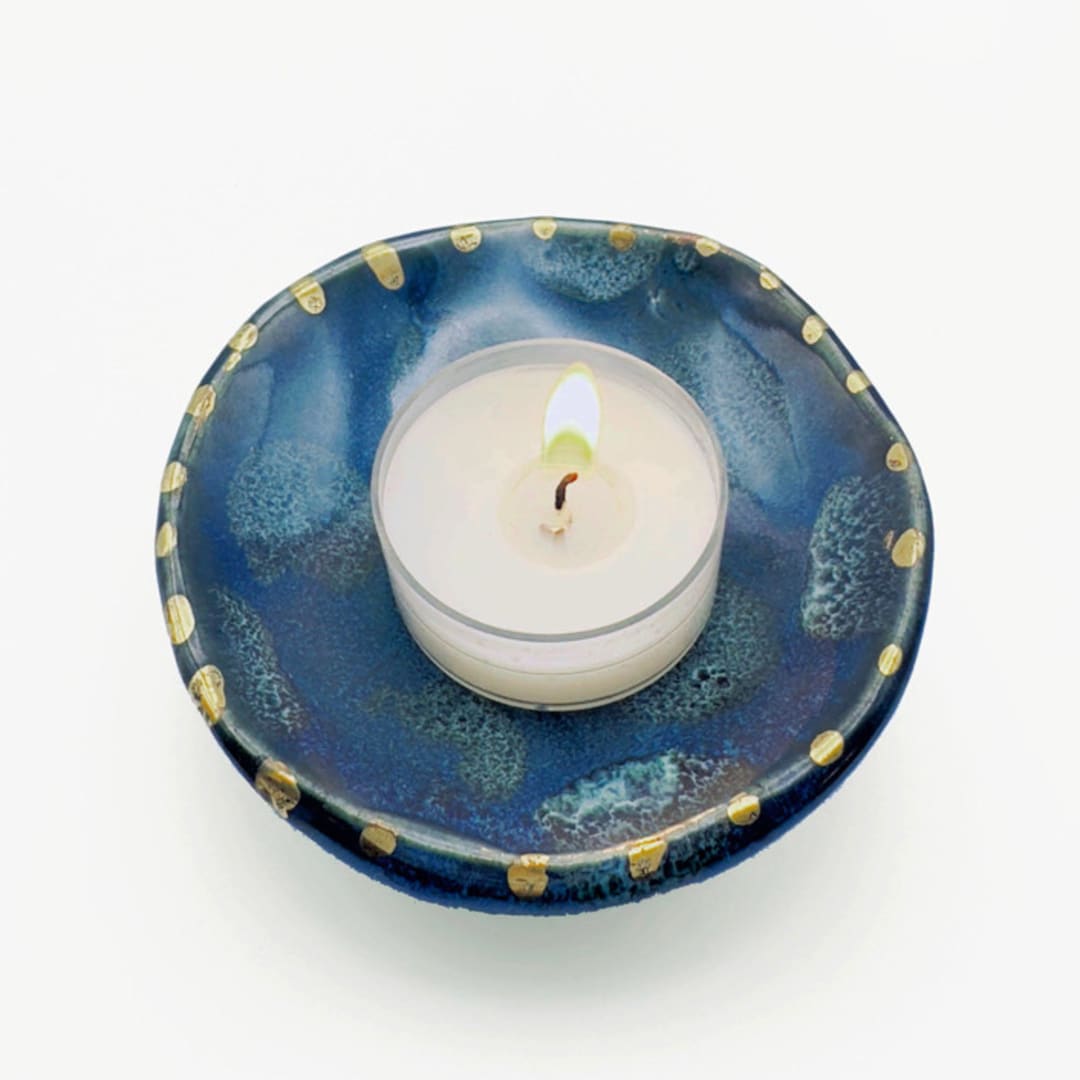 "Ocean Abyss Dish" - Vanity Trays and Dishes in blue by Jayne Alfieri