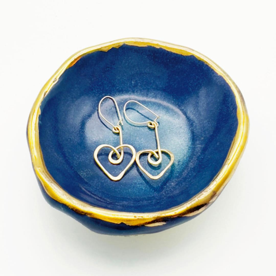 "Coral Reef Dish" - Vanity Trays and Dishes in blue by Jayne Alfieri
