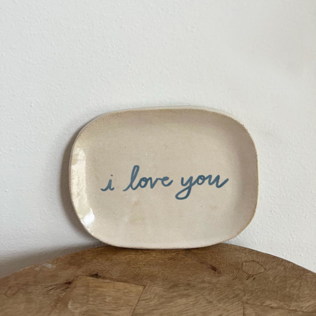 "Custom Word Tray" - Vanity Trays and Dishes in white by Sidney Field