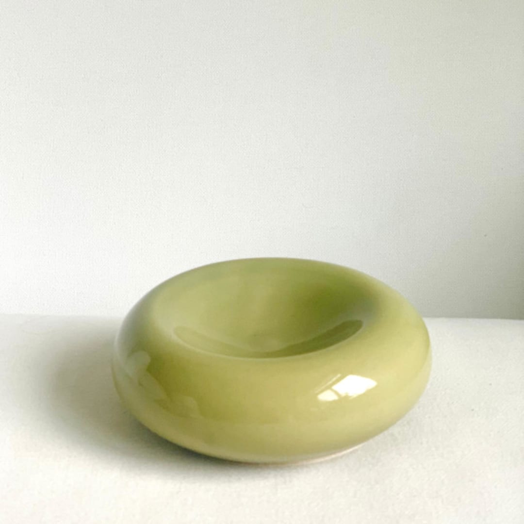 "Pea Pod Catchall" - Vanity Trays and Dishes in green by Cloude Made