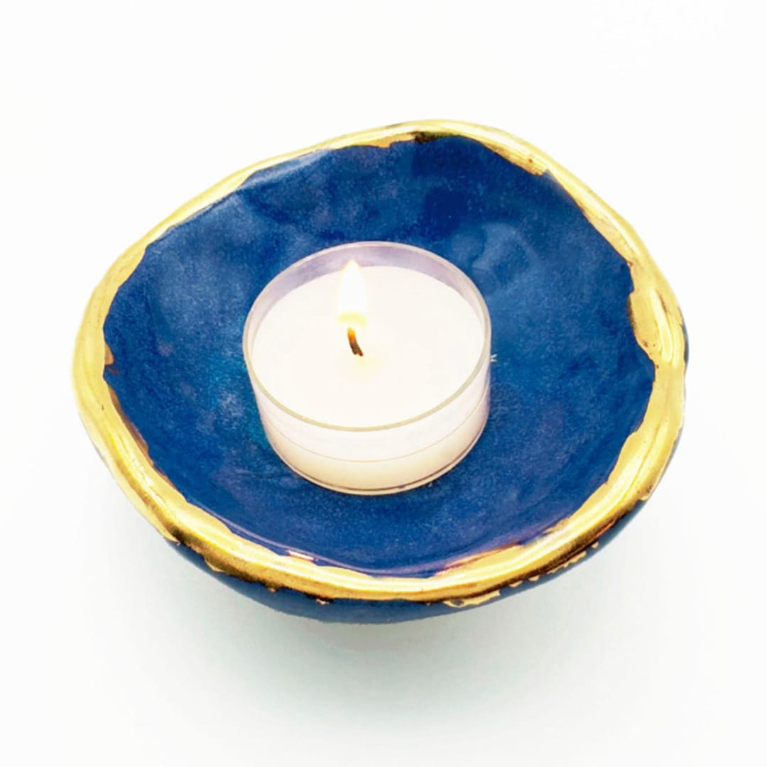 "Endless Blue dish" - Vanity Trays and Dishes in blue by Jayne Alfieri