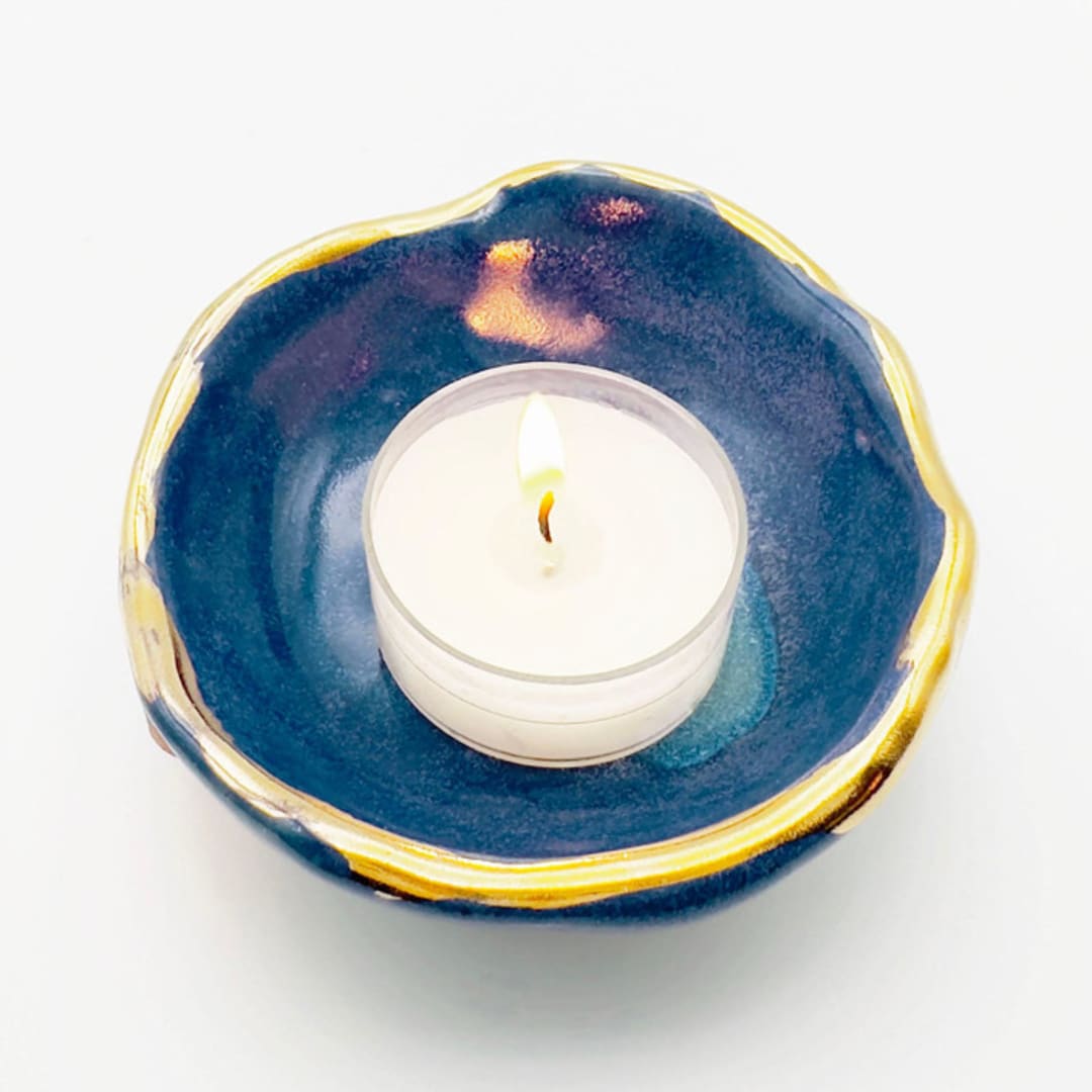 "Reef Blue Dish" - Vanity Trays and Dishes in blue by Jayne Alfieri