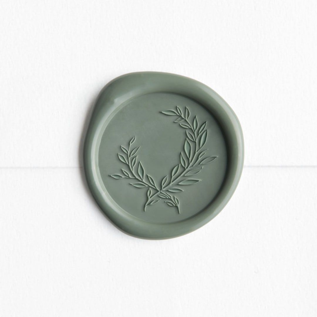 "Crest in Sequoia (pack of 25)" - Wax Seals, Pack of 25 in Sequoia by Pink House Press - Wax Seal Front