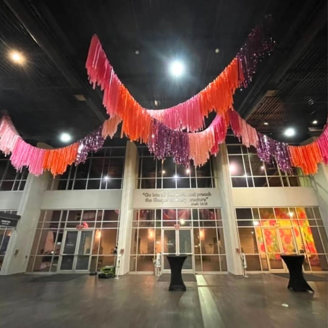 Ceiling  install fringes / ceiling decor