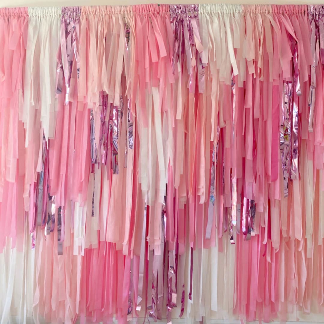 Pink and white backdrop