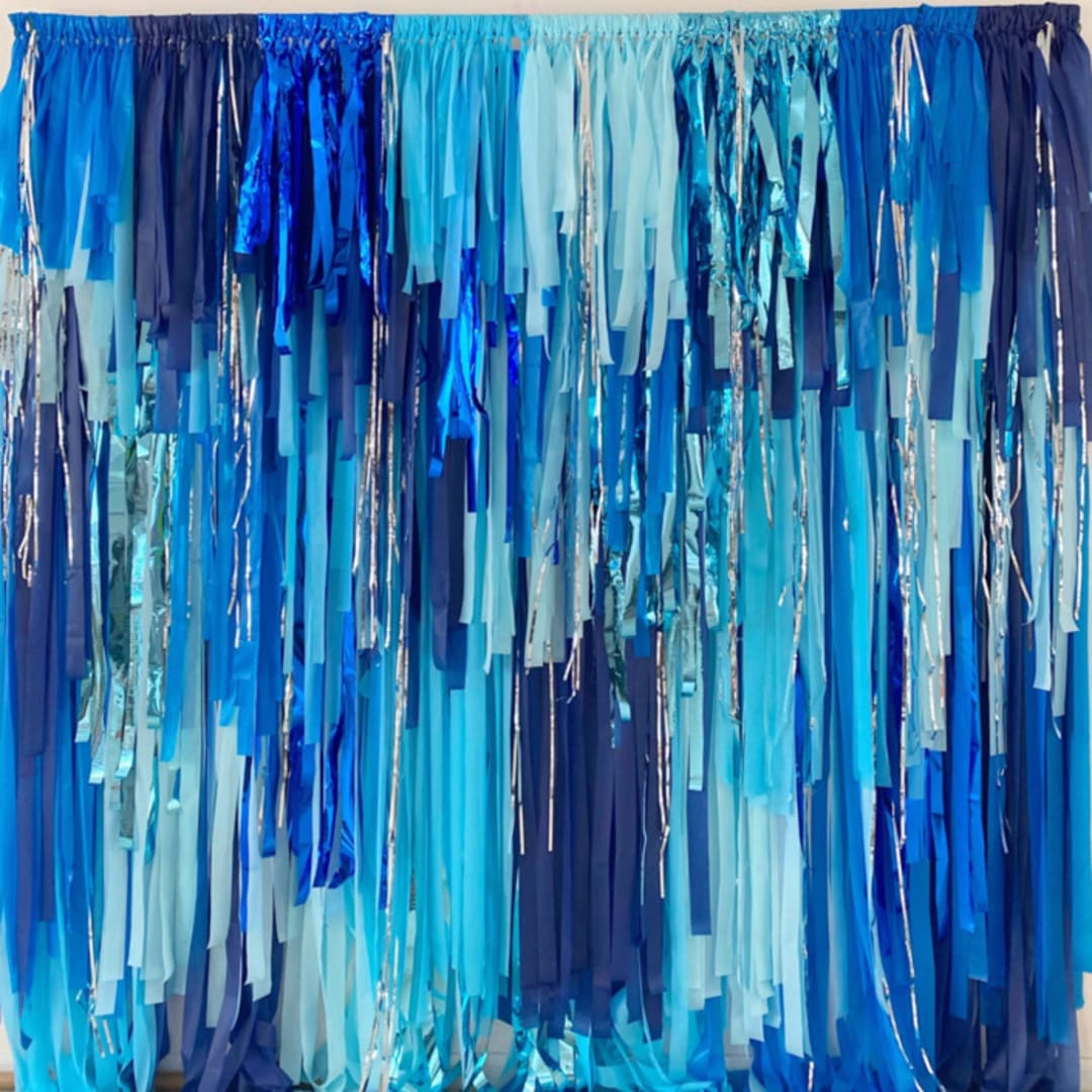 Blue backdrop