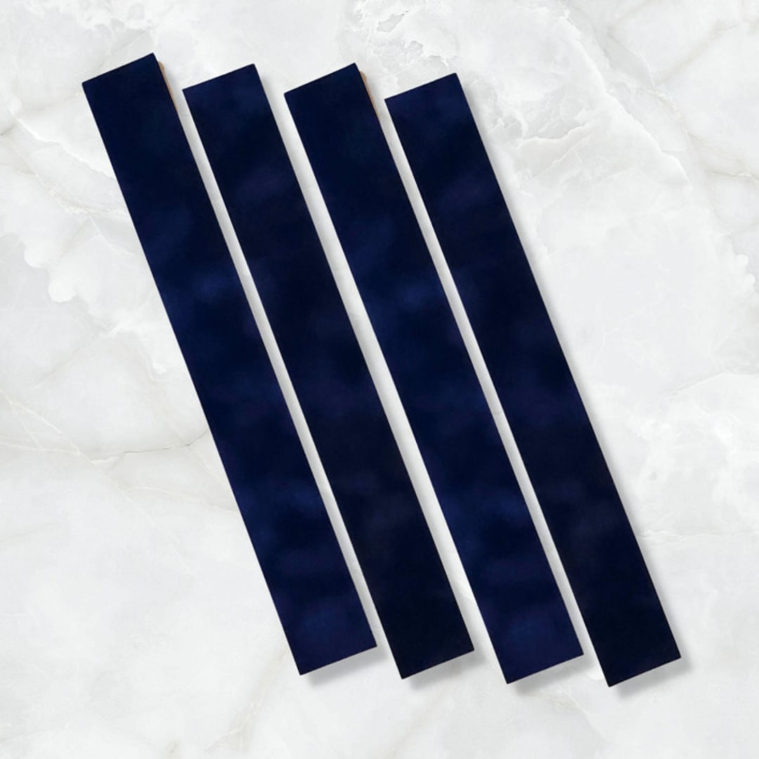 "Navy Velvet BellyBands for 5 x 7 Invitations (Set of 25)" - Belly Bands in blue by Caroline Russo