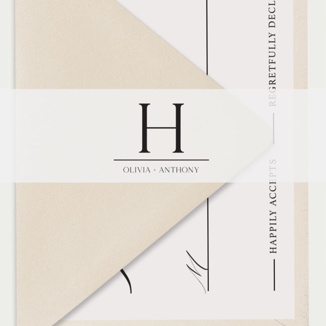 "Classic Initial Vellum Belly Band | Set of 25 Custom Printed Bands" - Belly Bands in clear by Nikki Turner