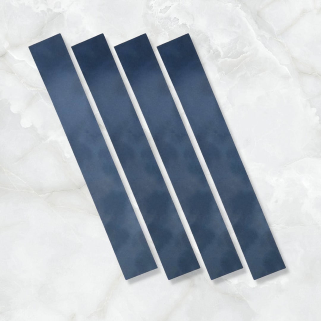 "French Blue Velvet BellyBand for 5 x 7 Invitations (Set of 25)" - Belly Bands in blue by Caroline Russo