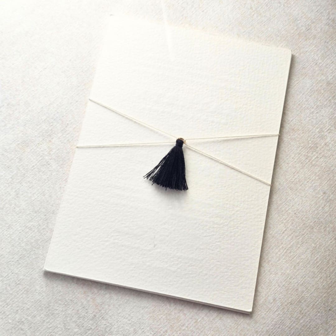 "Linen Thread and Mini Tassel Belly Band- Customizable Colors- Set of 25" - Belly Bands in multicolor by Inkspiringletters