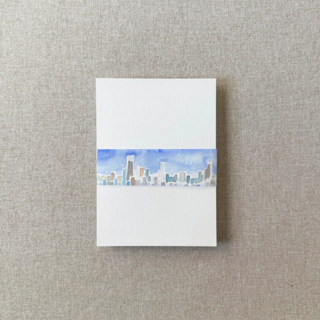 "Chicago Vellum Belly Band | For 5x7" Invitations | Set of 10" - Belly Bands in multicolor by Cotton and Bow