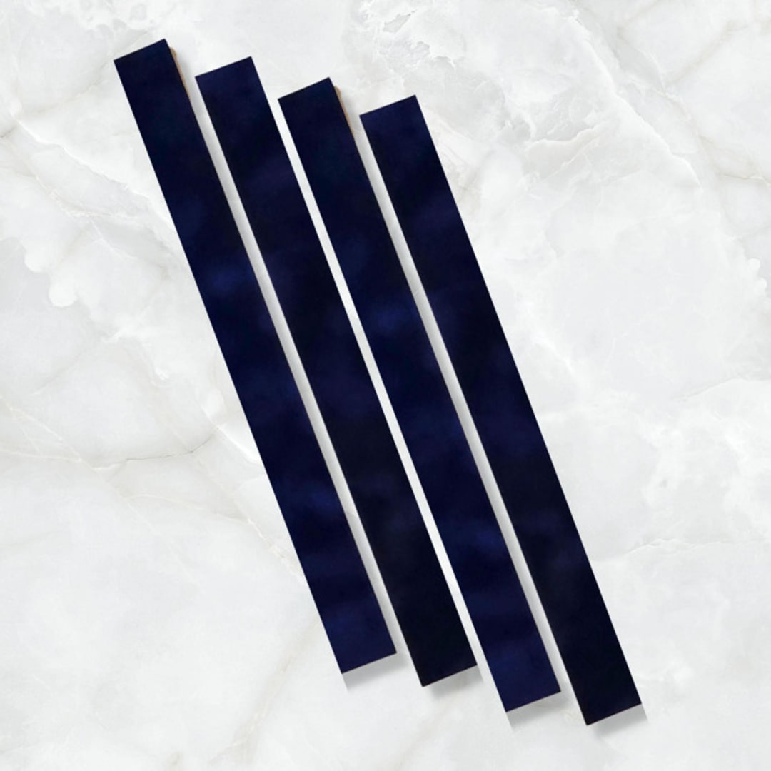"1" Navy Velvet Belly Bands For 5 x 7 Wedding Invitations (Set of 25)" - Belly Bands in blue by Caroline Russo