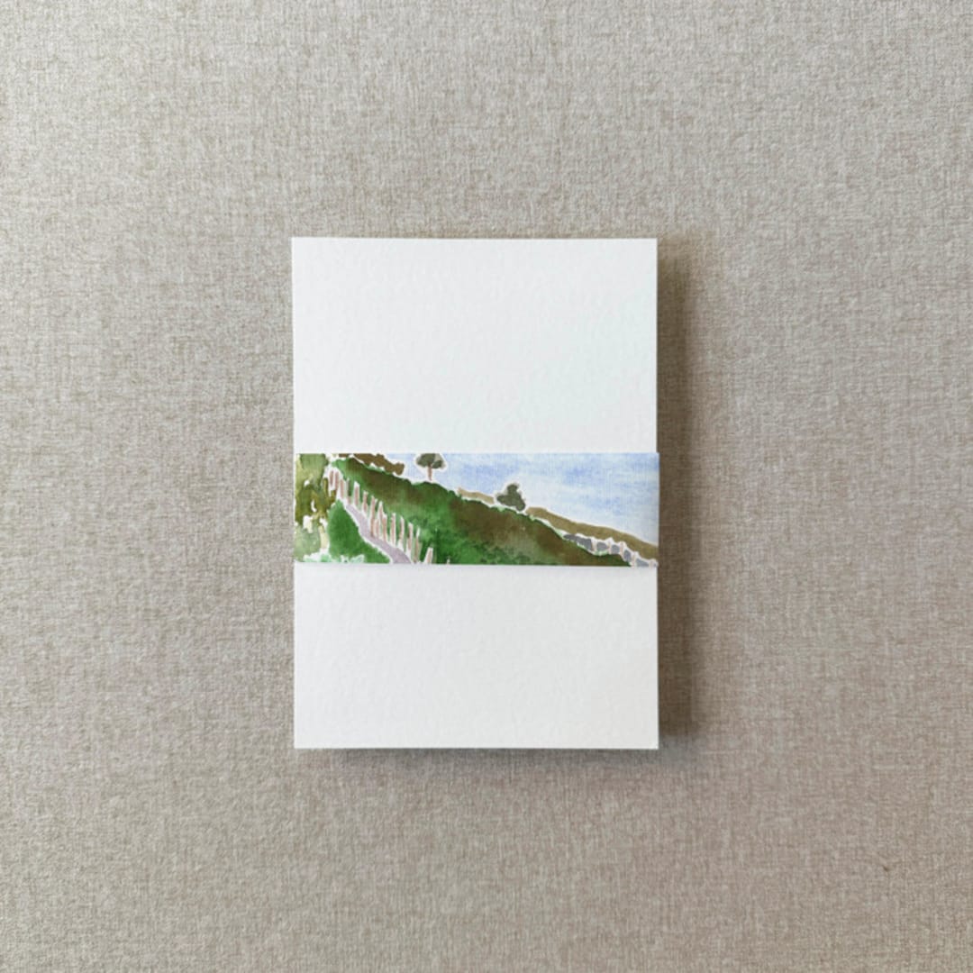 "Vineyard Watercolor Vellum Belly Band | For 5x7" Invitations | Set of 10" - Belly Bands in multicolor by Cotton and Bow