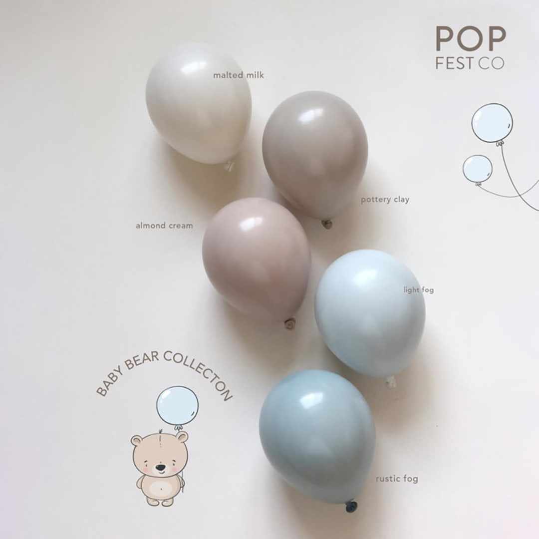 "Baby Bear Balloon Garland Luxury Kit (10-12ft)" - Balloons in blue by PopFestCo