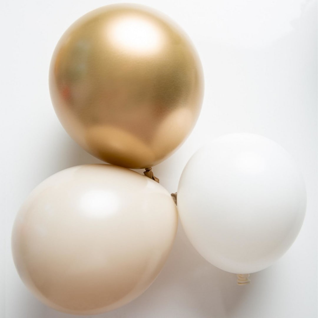 "Champagne THICK Balloon Garland Kit (8-10 feet)" - Balloons in beige by Balloon and Bash