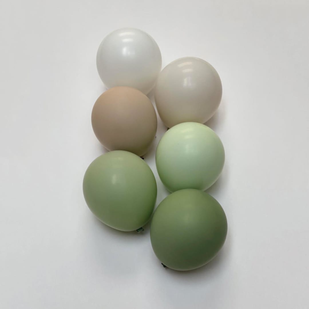 "Sage Balloon Garland Luxury Kit (10-12ft)" - Balloons in green by PopFestCo