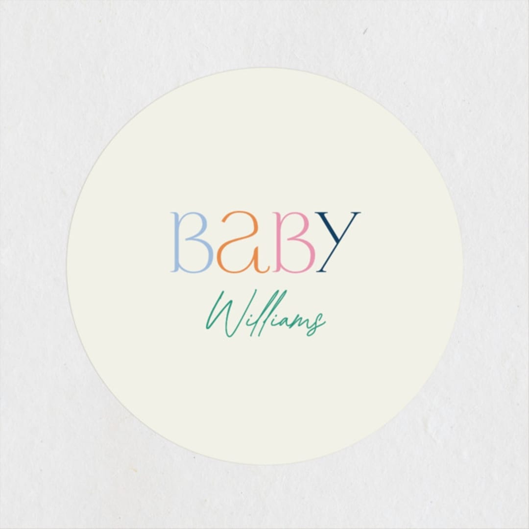"A Little One" - Baby Shower Stickers in Garden by Pixel and Hank - Close-Up