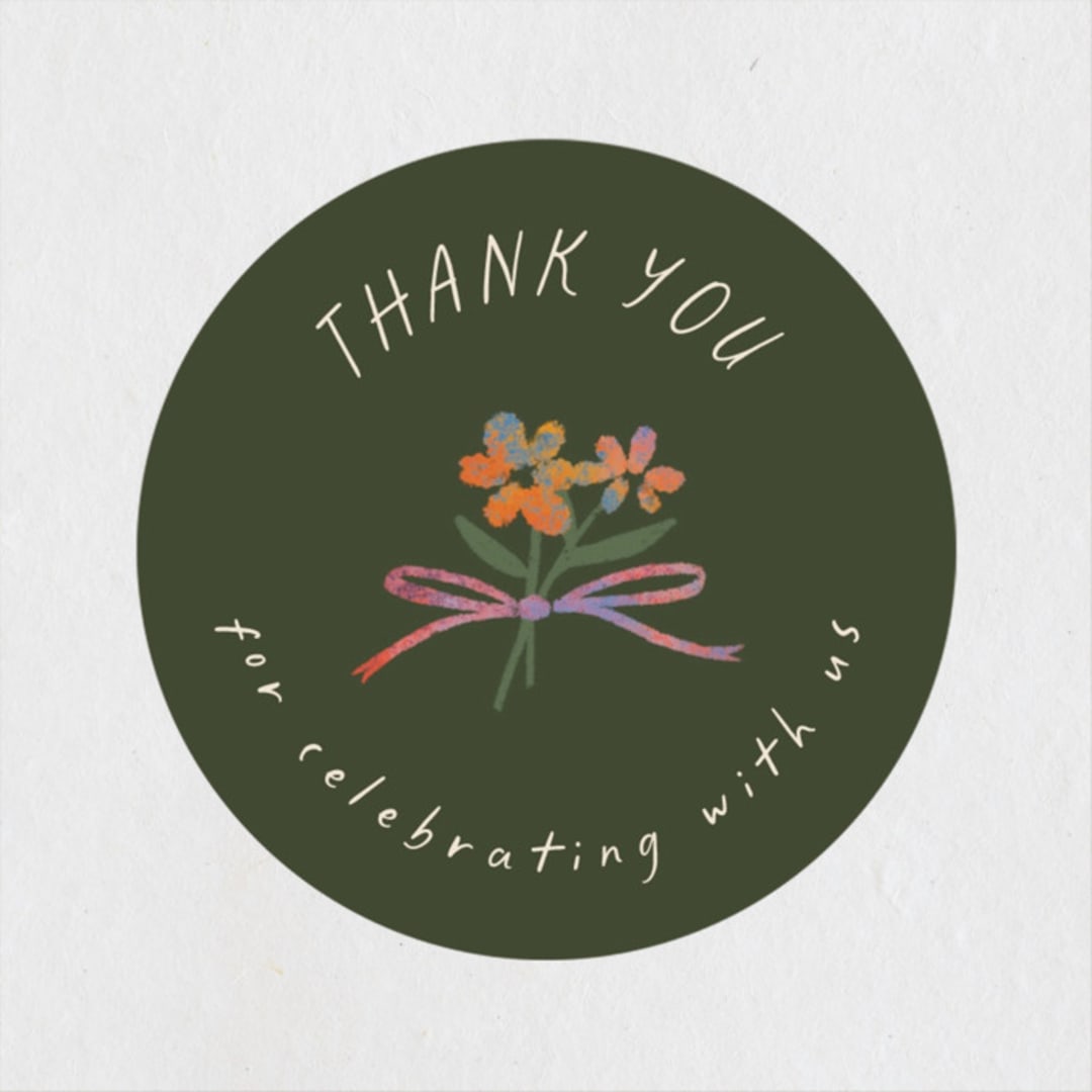 "Wildflowers" - Baby Shower Stickers in Confetti by 2birdstone - Close-Up