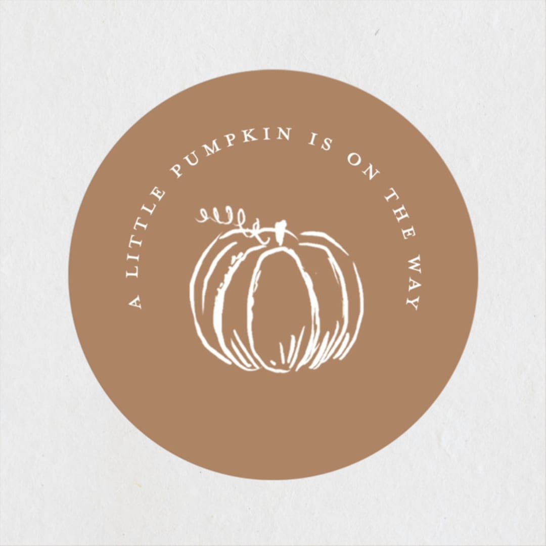 "autumn toile" - Baby Shower Stickers in Acorn by Rebecca Durflinger - Close-Up