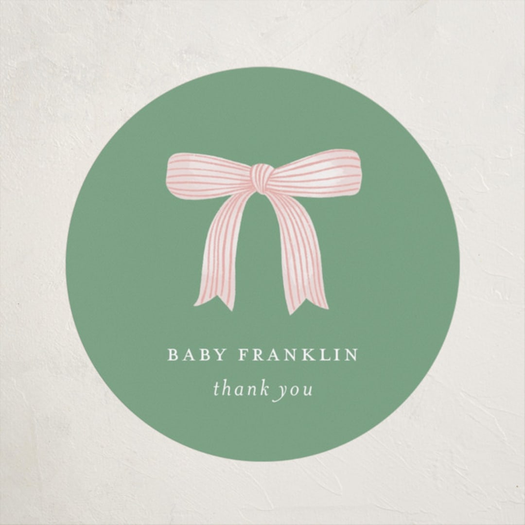 "Dainty Garden" - Baby Shower Stickers in Blush by Paper Raven Co. - Close-Up
