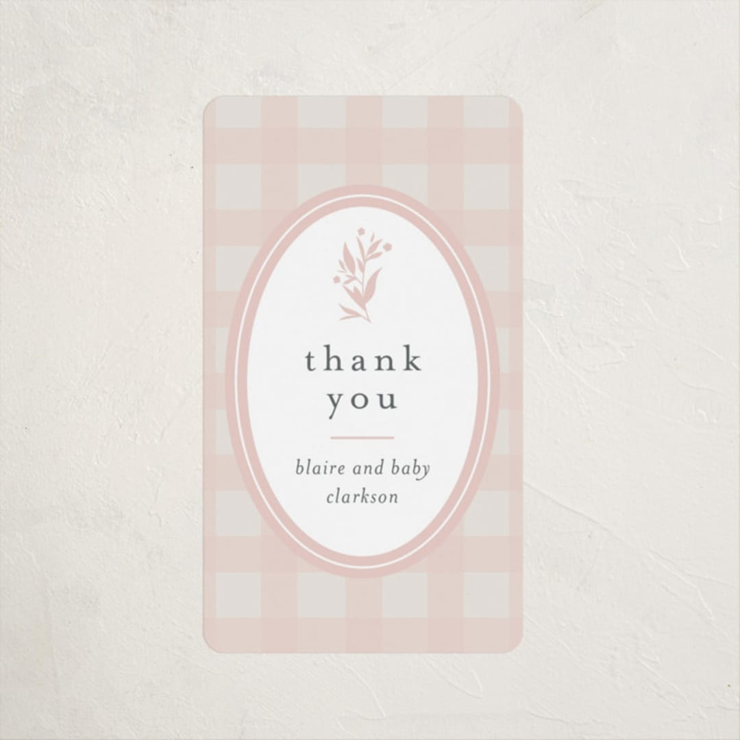 "Delicate Bloom" - Baby Shower Stickers in Ballet Slipper by Jessica Williams - Close-Up
