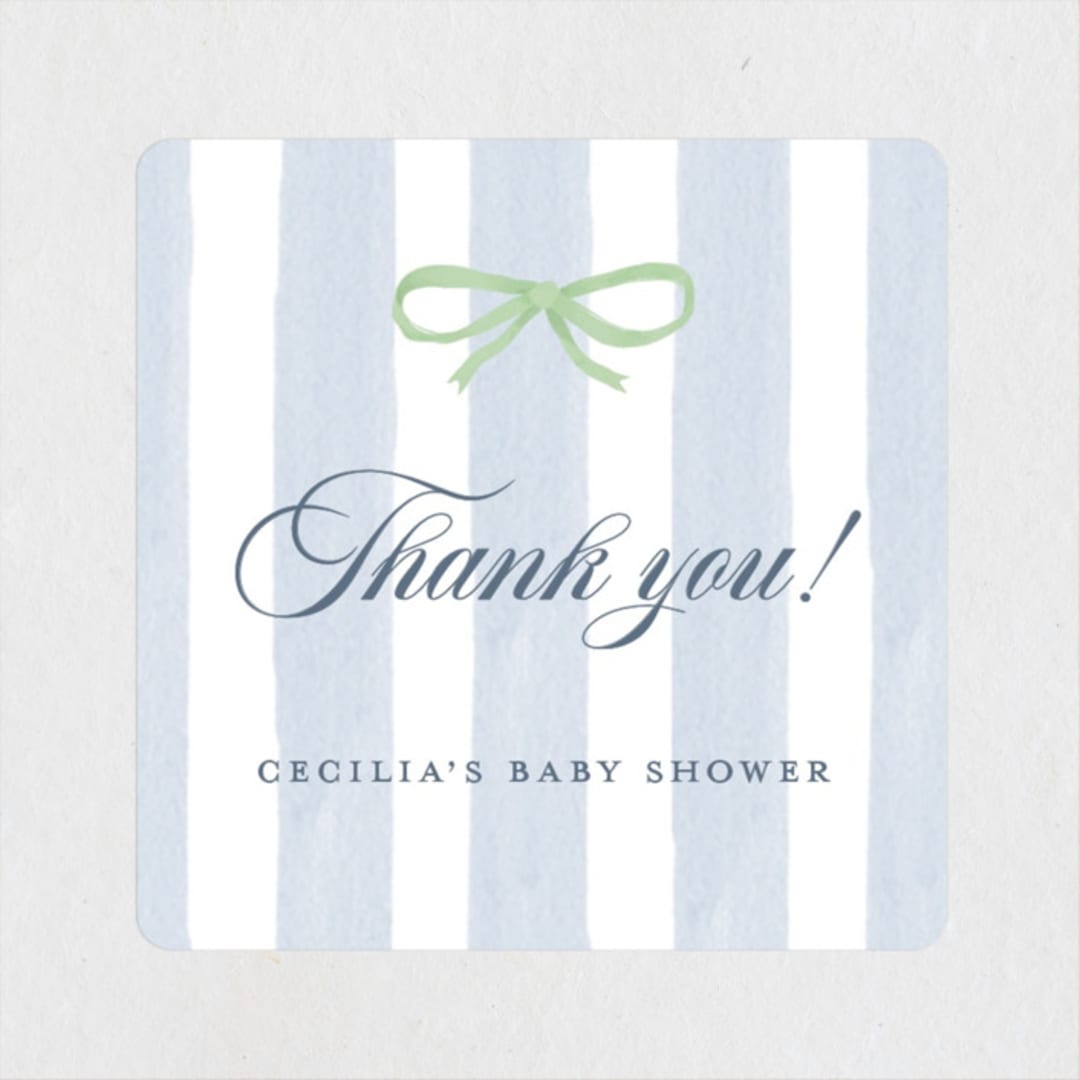 "Celina" - Baby Shower Stickers in Mint by Pati Cascino - Close-Up