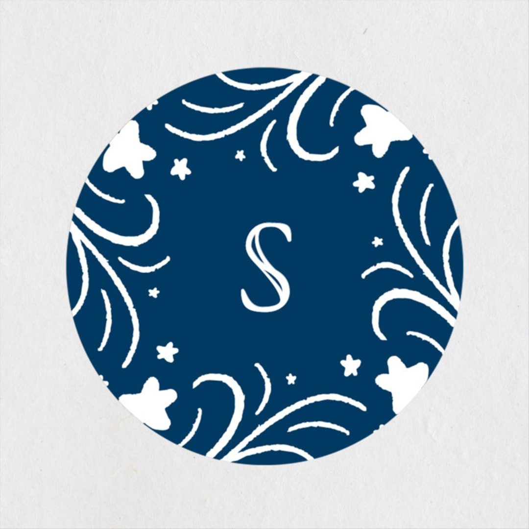 "Cloud Cover" - Baby Shower Stickers in Midnight by Lehan Veenker - Close-Up