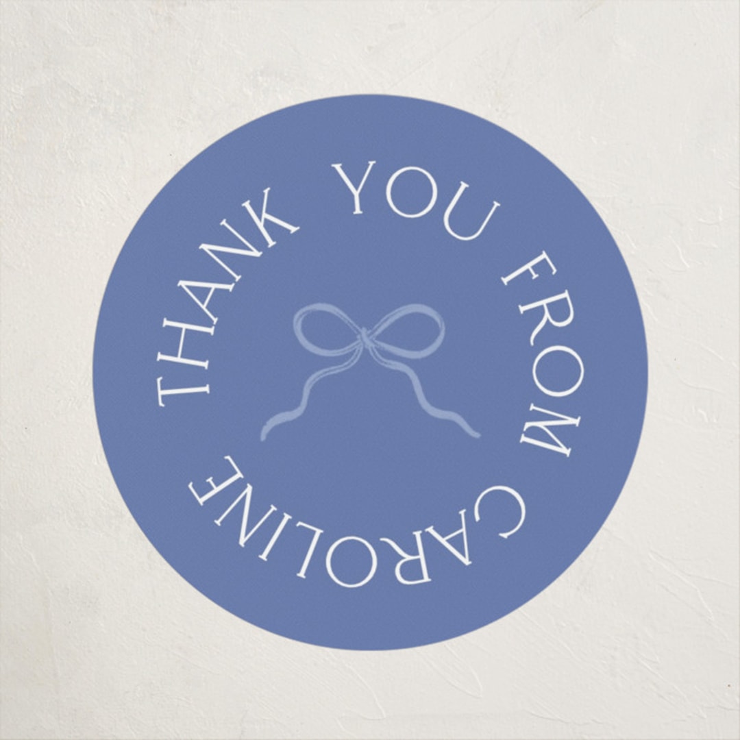 "Bitty Bouquet" - Baby Shower Stickers in Periwinkle by Paper Raven Co. - Close-Up