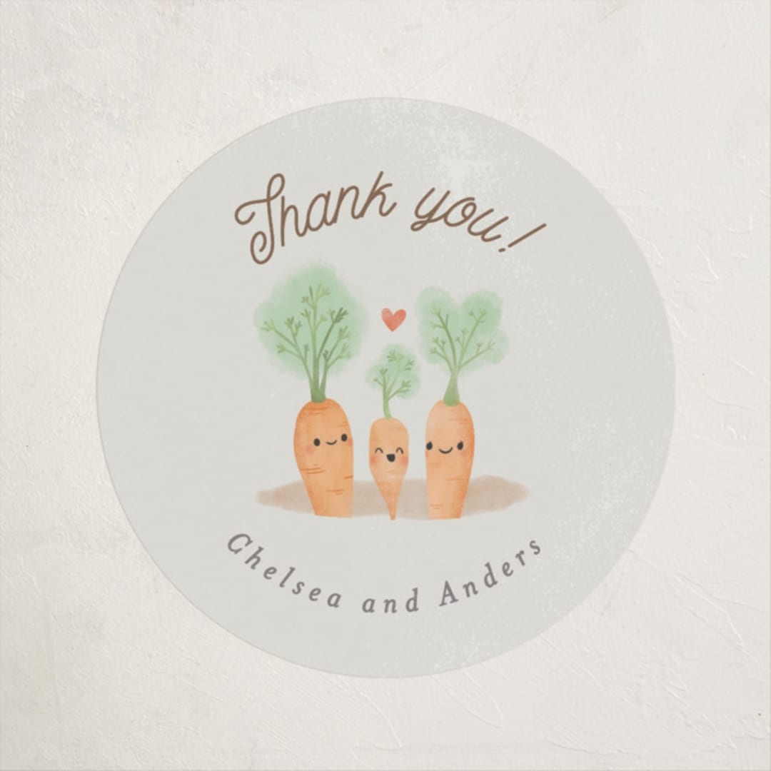 "Little Sprout" - Baby Shower Stickers in Grain by Itsy Belle Studio - Close-Up