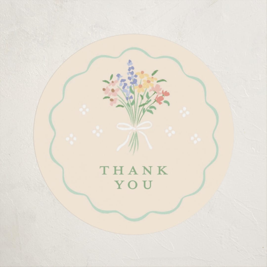"petite corners" - Baby Shower Stickers in Seafoam by Jennifer Wick - Close-Up