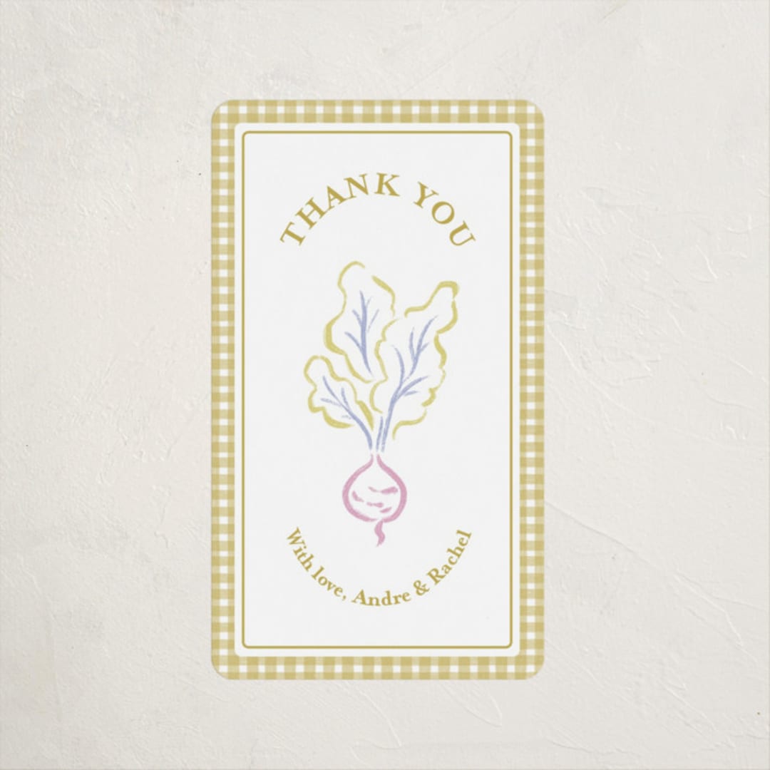 "Veggie Patch" - Baby Shower Stickers in Olive by Natalie Rae - Close-Up