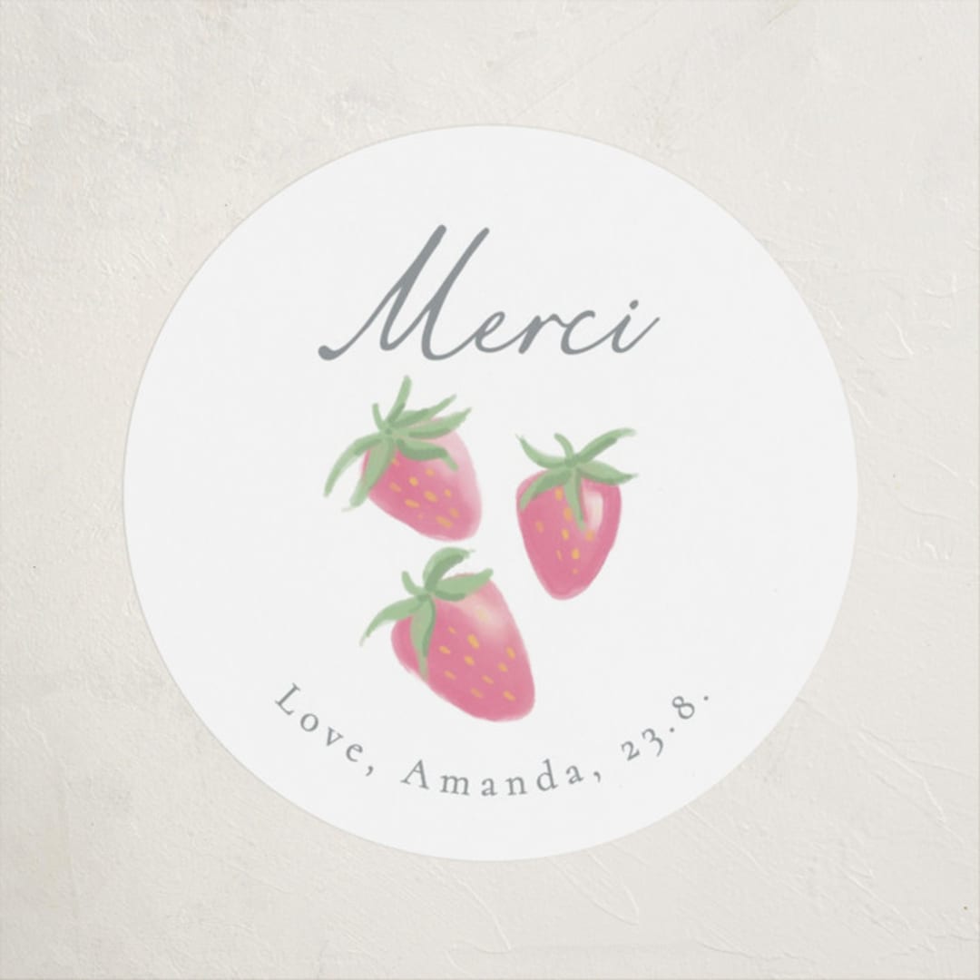 "French Style" - Baby Shower Stickers in Melon by frau brandt - Close-Up