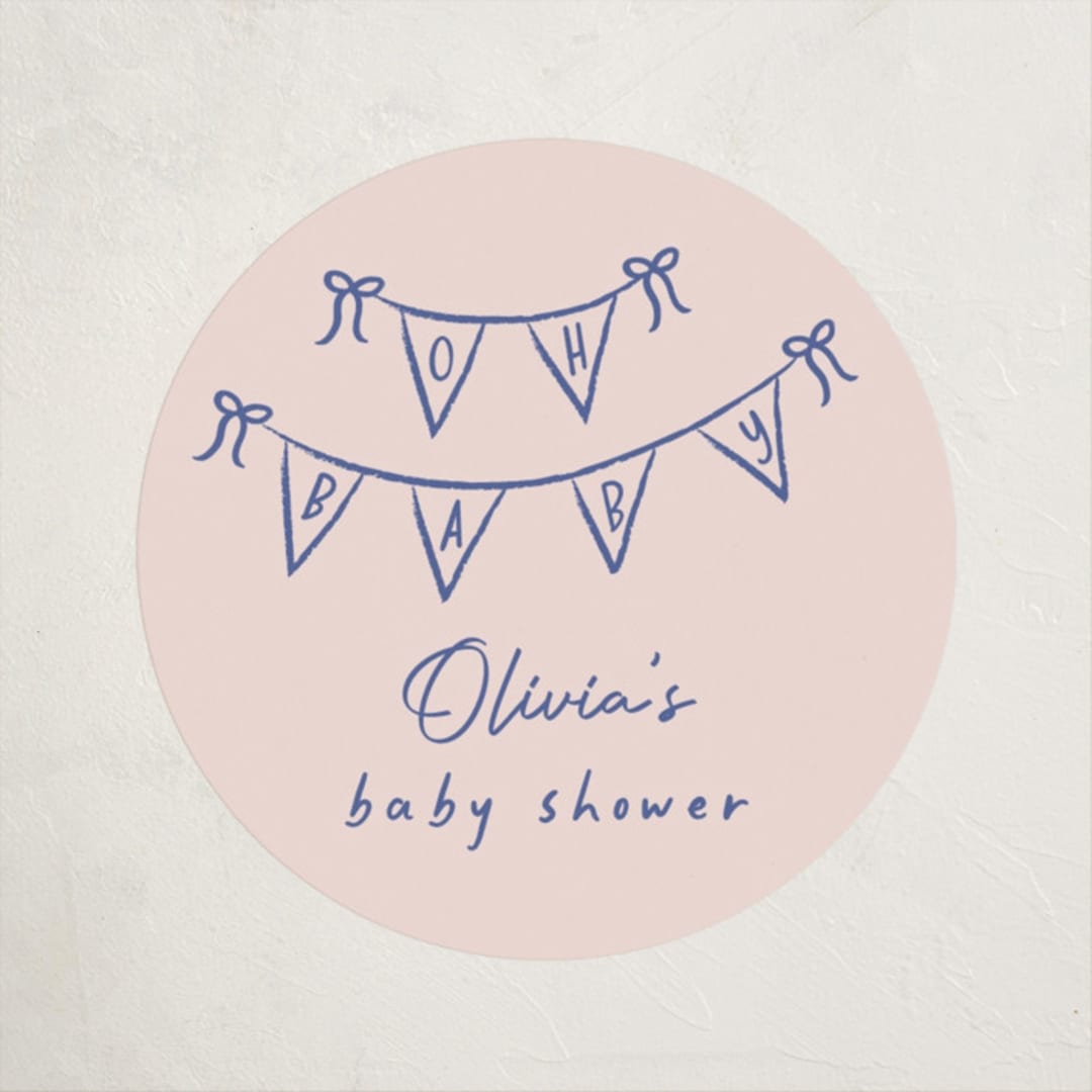 "Baby Garland" - Baby Shower Stickers in Cupcake by Ashley Iwafuchi - Close-Up