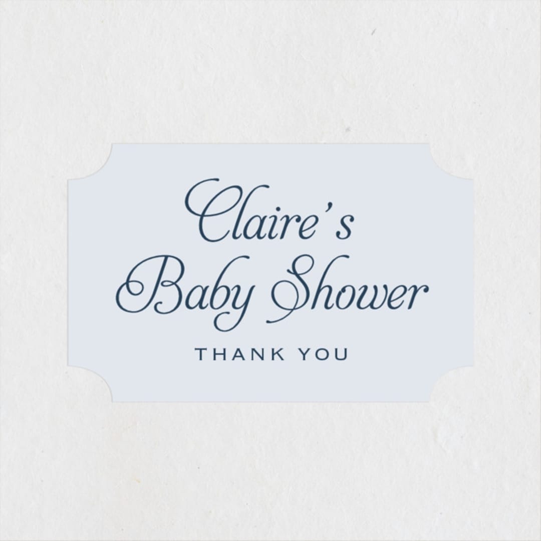 "Modernne" - Baby Shower Stickers in Powder by Carolyn MacLaren - Close-Up