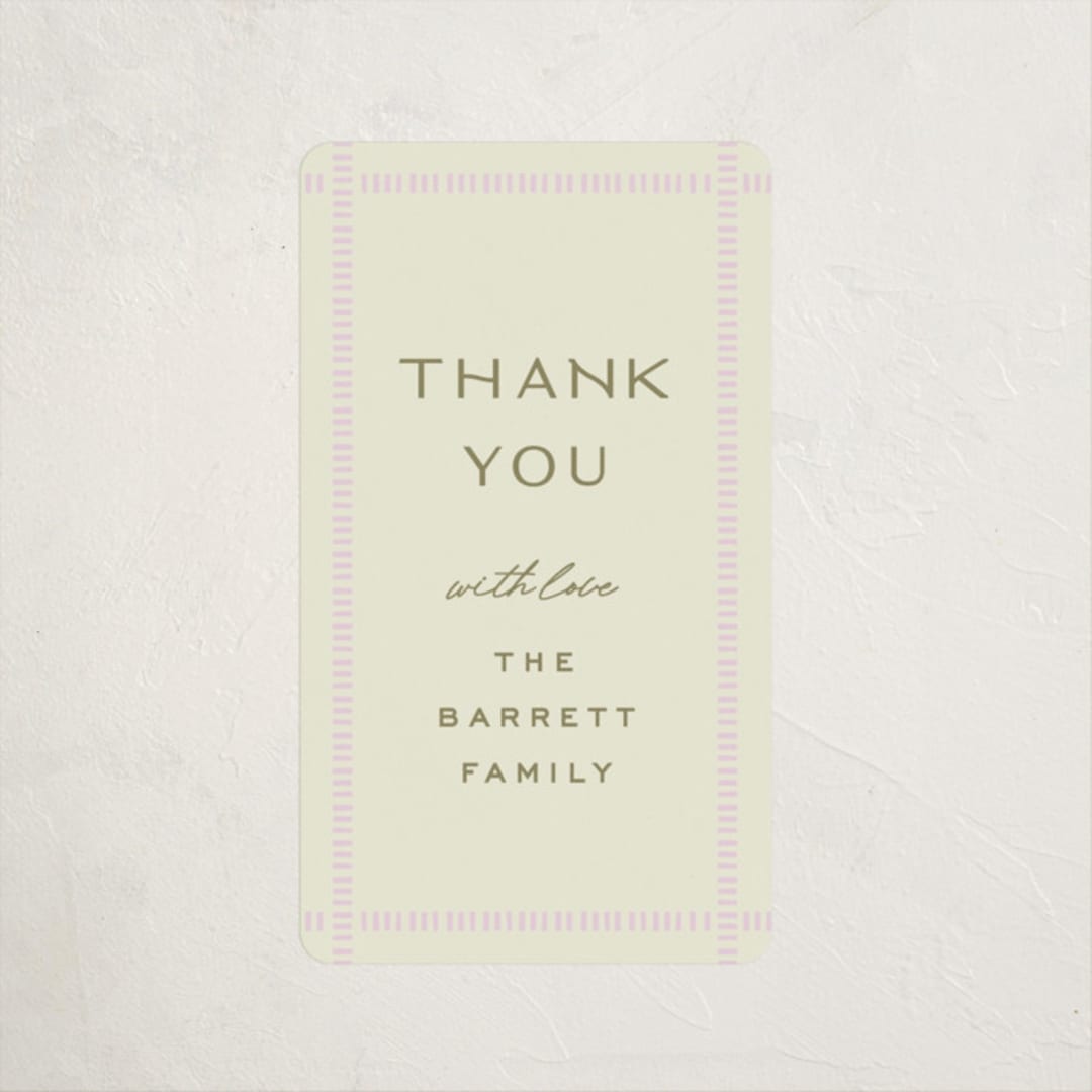 "stitched lines" - Baby Shower Stickers in Blush by Ellen Schlegelmilch - Close-Up