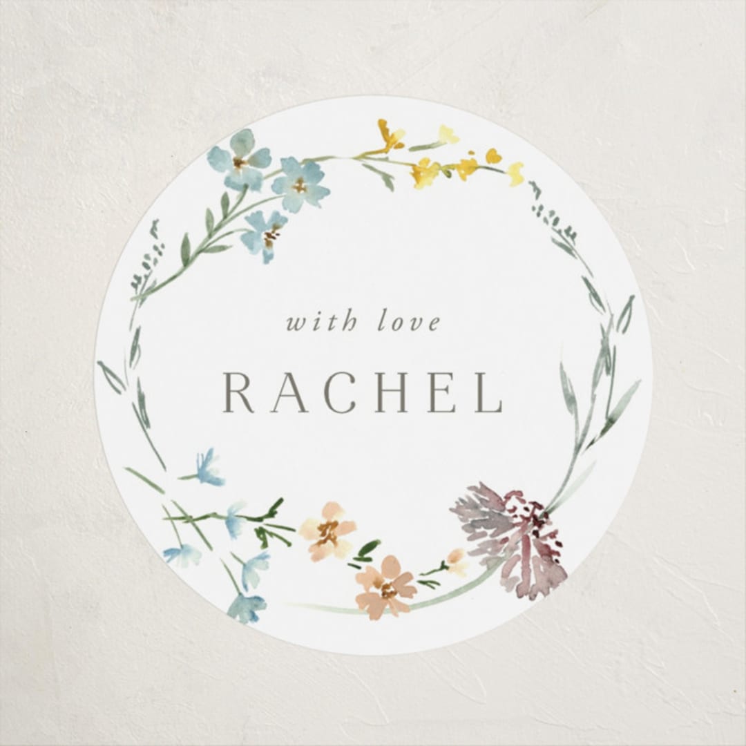 "Gentle Wildflower" - Baby Shower Stickers in Meadow by Petra Kern - Close-Up