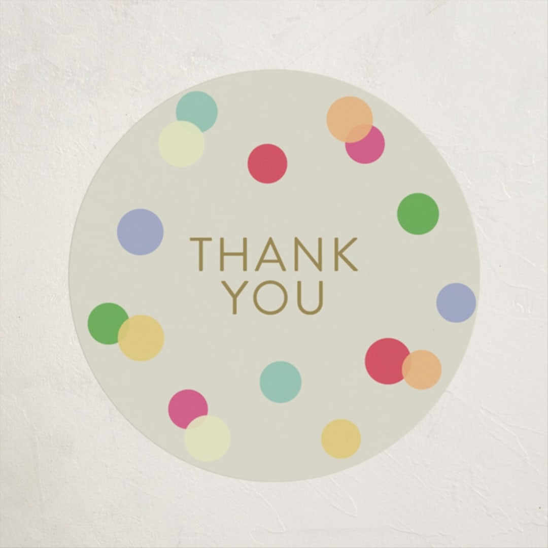 "Colorful Baby Sprinkle" - Baby Shower Stickers in Color Pop by Stephanie Heinrich Godbout - Close-Up