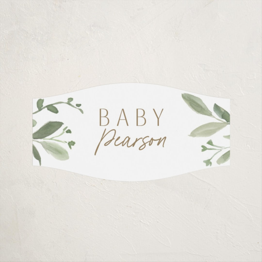 "Boho Buggy" - Baby Shower Stickers in Porcelain by Everett Paper Goods - Close-Up