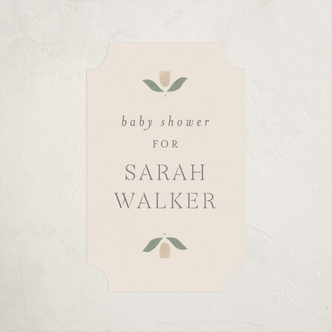 "scandinavian flower" - Baby Shower Stickers in Blush by Sara Hicks Malone - Close-Up