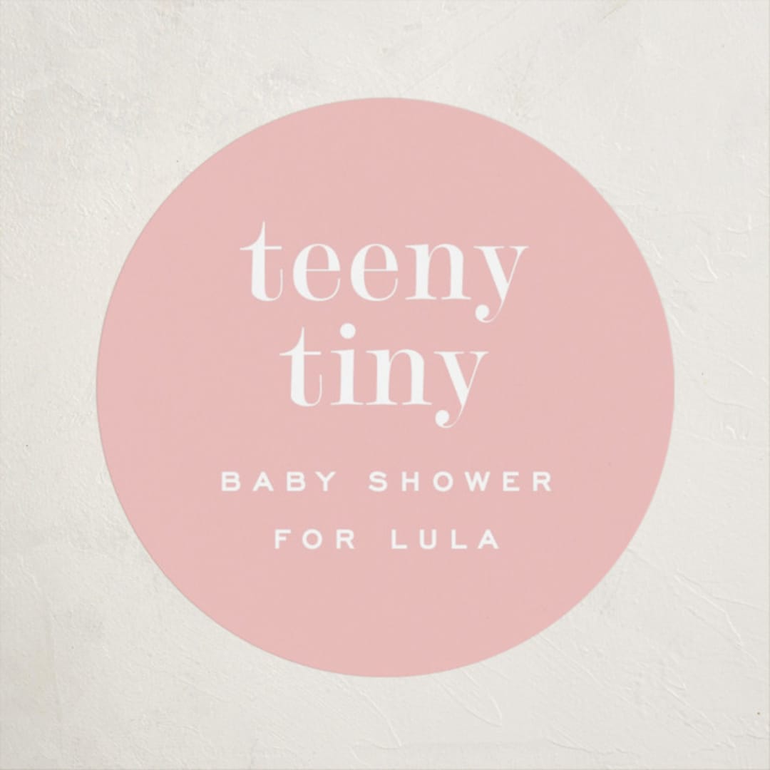"itsy" - Baby Shower Stickers in Sweet Pink by Sara Hicks Malone - Close-Up