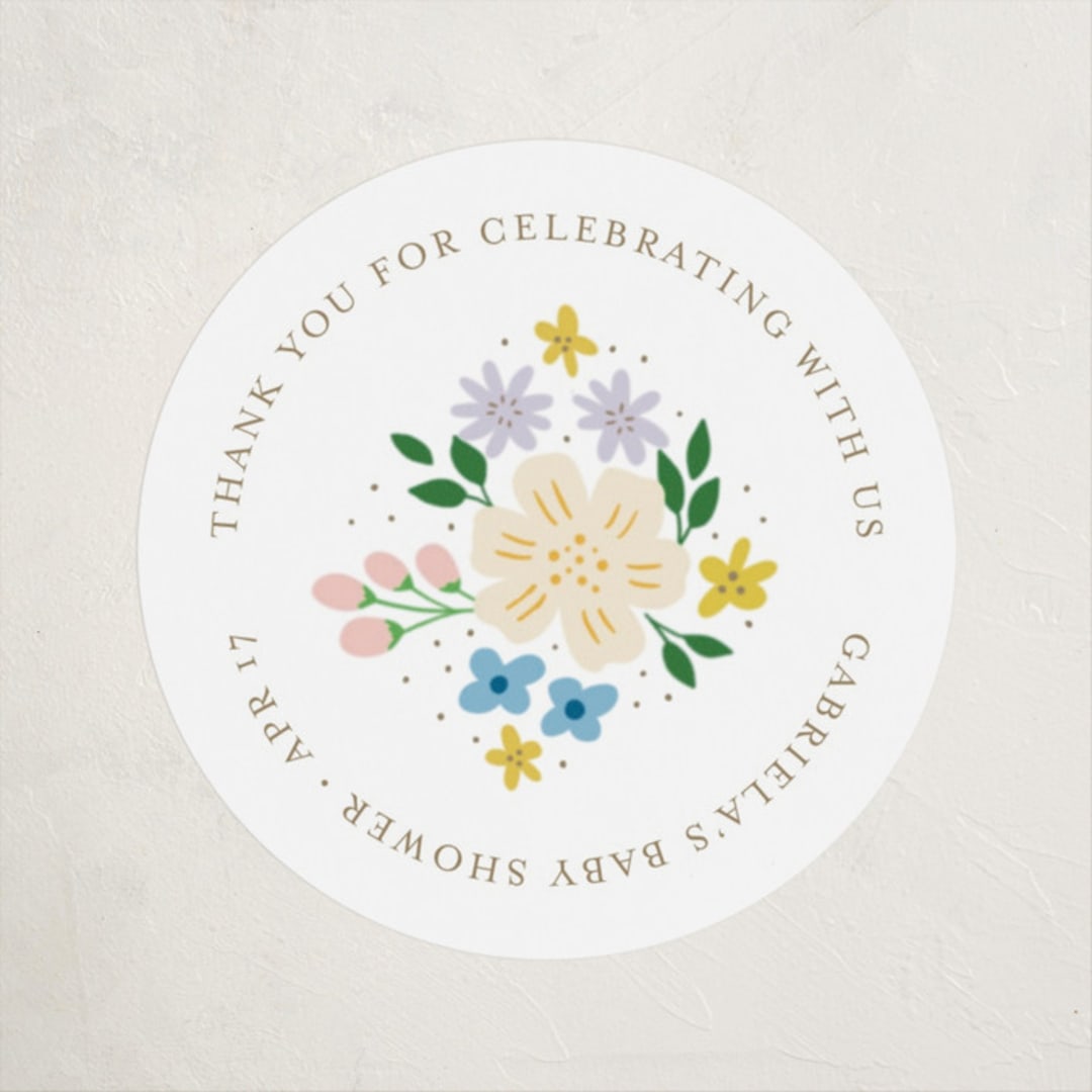"Garden Party" - Baby Shower Stickers in Spring by Ashlee Townsend - Close-Up