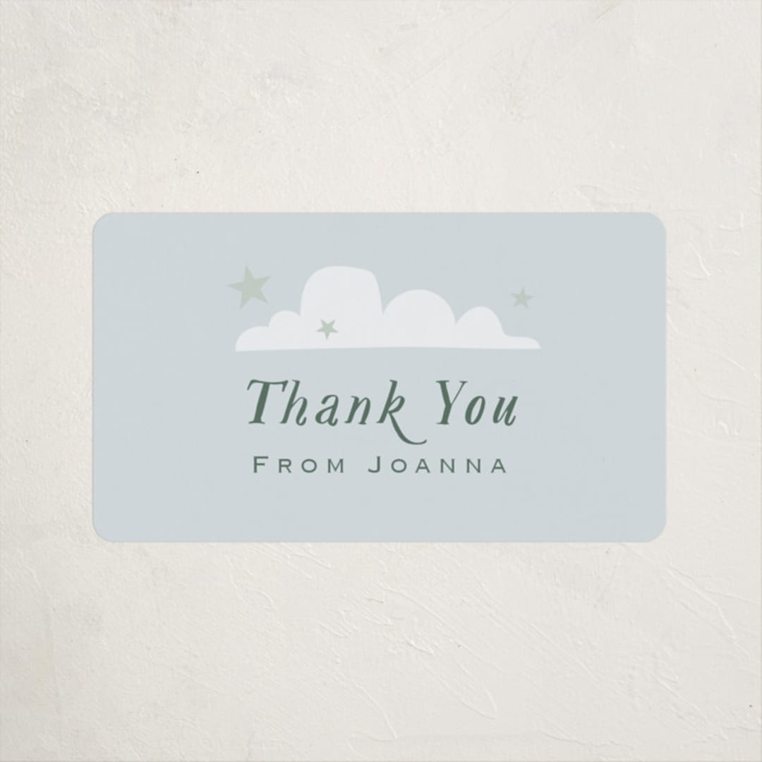 "Little Explorer" - Baby Shower Stickers in Powder by Hannah Williams - Close-Up