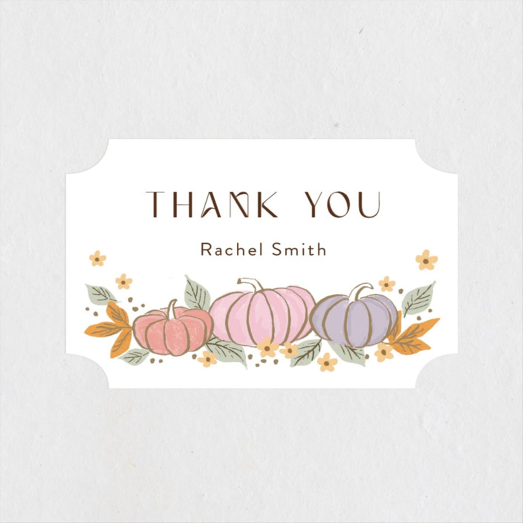 "pastel pumpkins" - Baby Shower Stickers in Pudding by Cass Loh - Close-Up