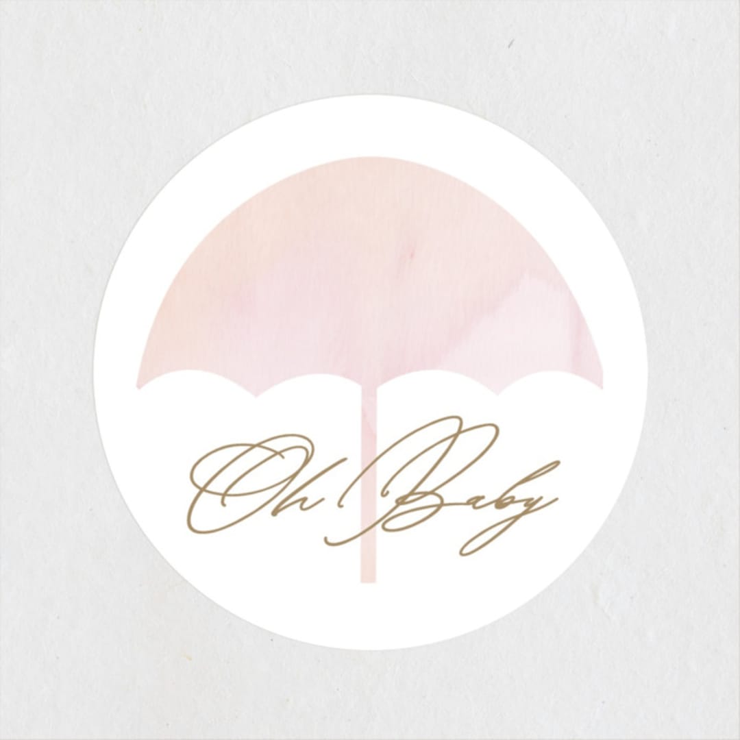 "gilded shower" - Baby Shower Stickers in Rose by Phrosné Barwood - Close-Up